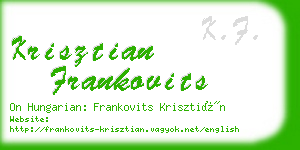 krisztian frankovits business card